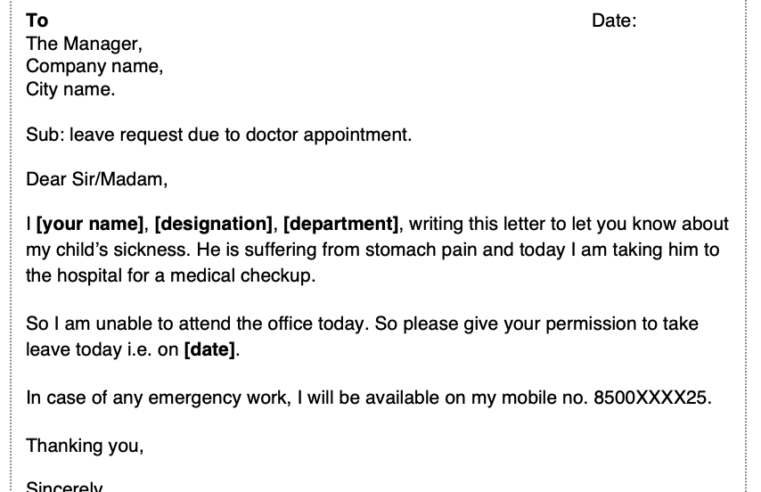 how to write a leave application